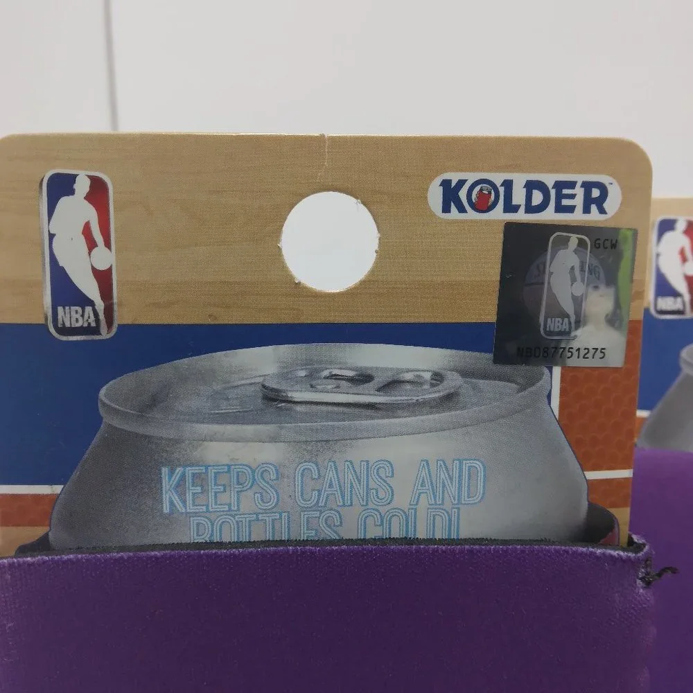 New Kolder Los Angeles Lakers NBA Can Bottle Coolers Set of 3 Purple Yellow Gift